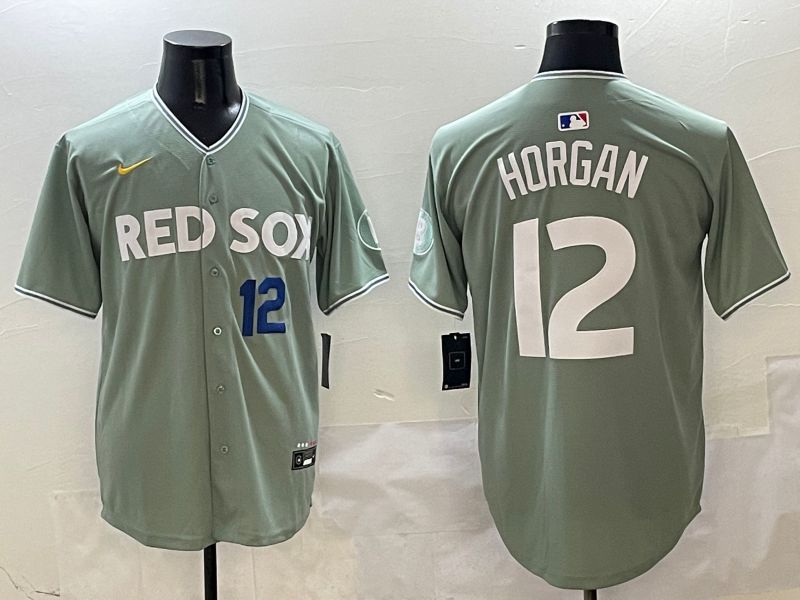 Men Boston Red Sox #12 Horgan Green Joint Name Nike 2025 MLB Jersey style 2->boston red sox->MLB Jersey